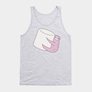 Sloth Hugging a Marshmallow Tank Top